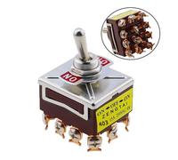 1PCS E-TEN1021 1221 1321 15A/250V 6 pin Waterproof Switch Cap On-Off-On ON-OFF Miniature Toggle Switches Brown IDGTTLDF(E-TEN 403)