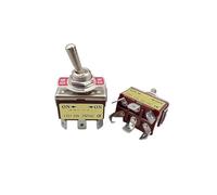 1pcs E-TEN1321 DPDT 250V 15A 12mm Toggle Switch 6 Pin ON-ON Rocker Switch brown IDGTTLDF