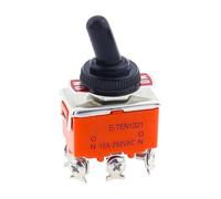 1PCS E-TEN1321 switch 15A/250V 6 pin Waterproof Switch Cap ON-ON Miniature Toggle Switches orange Button Switch IDGTTLDF(1321 and CAP 1PCS)