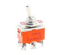 1PCS E-TEN1321 switch 15A/250V 6 pin Waterproof Switch Cap ON-ON Miniature Toggle Switches orange Button Switch IDGTTLDF(E-TEN1321)