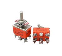 1PCS E-TEN1322 15A/250V 6 pin Switch Cap On-Off-On Miniature Toggle Switches orange IDGTTLDF(E-TEN1322)