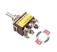1PCS E-TEN223 Momentary AC 250V 15A DPDT (ON)-OFF-(ON) 3 Position 6Pin Toggle Switch Brown(E-TEN223)