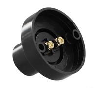 1Pcs E14 Flat Base Lamp Holder with Screw Socket for Edison Screw, Compatible with Small Power Energy Saving Lamps, Made of PBT and Metal (black)