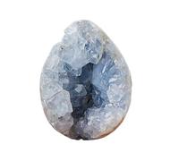 1pcs Egg Shaped Crystals Stones Blue Celestite Crystal Cluster Home Decor 60-80mm