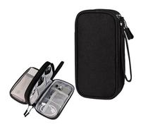 1PCS Electronics Accessories Organiser Bag, Holiday Essentials for Women Men Double-Layer Travel Cable Organisers Bag 19cm*11cm (Black)