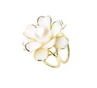 1Pcs Elegant Tricyclic Camellias Silk Scarf Clip With Pearl Decor Fashionable Scarf Buckle Birthday Anniversary For Ladies Women Durability and attraction