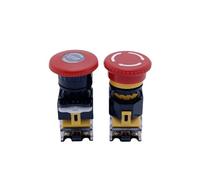 1pcs Emergency Stop 10A 380V 22mm self-Locking Head Power Button Switch 1NO 1NC LA38-11ZS