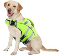 1PCS Ensure Your Dog's Water Adventures Are Safe And Stylish: Premium Waterproof Dog Life Jacket With Reflective Stripes, Extra Stick(Green,XS(old))