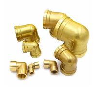 1pcs Equal Female 1/8" 1/4" 3/8" 1/2" 3/4" 1" 1.2" 1.5" 2" BSPP Brass Elbow Round Pipe Fitting Connector Coupler(1-1/4")