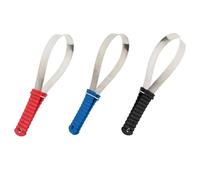 1Pcs Equine Sweat Scraper Horse Shedding Grooming Tool, Stainless Steel Horse Shedding Cleaning Loop Tool Comfortable Grip, Random Color