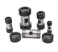 1PCS ER11 ER16 ER20 ER25 ER32 Double Head Motor Shaft Collet Chuck Motor Shaft Extension Rod Spindle Lathe Tools(ER20A-ER20A)
