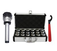 1pcs ER20 ER25 ER32 ER40 ER Collect Chuck Spring Clamps Chuck Set Morse Holder MTB2 MTB3 MTB4 MTB5 Suit CNC Milling Lathe Tool Holder(MTA5-ER32-18Pcs)
