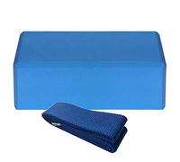 1pcs EVA Yoga Blocks Cotton Strap for Pilates Meditation Stability Balance Optimal Alignment Deeper Poses Increased Strength Beginners Nonslip Beveled Edges Anti-Skid Support Training Relaxation