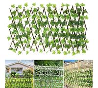 1PCS Expanding Trellis Fence, Retractable Artificial Leaf Fence Hedge Trellis Decorative Privacy Screens for Home Garden Fence Wedding Festival Outdoor Decor