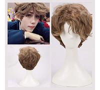 1pcs Fantastic Beasts and Where to Find Them Newt Scamander Brown Curly Wig Cosplay Newt Wig Eddie Redmayne Brown Wig