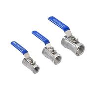 1pcs Female Thread Ball Valve Stainless Steel Coupler Adapter SS304 BSP 1/4" 3/8" 1/2" 3/4" 1" 1-1/4" 1-1/2 Full Port Ball Valve Ball valves(0.75 Inch)