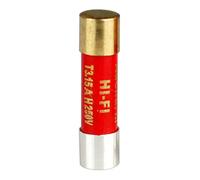 1pcs Fever Grade Single Crystal Pure Silver Nano Fuse Fuse Gold-Plated Cap Audio Amplifier Fuse 5x20mm/6x32mm Protected circuits (Color : 1a 5x20mm)
