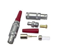 1Pcs FFA 1S 1PIN C9 Connector compatible with Ultrasonic Flaw Detector Thickness Gauge Flaw Detector Non-destructive Testing Connector(Type 1-Red tubes,More than 50Pcs)