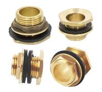 1PCS Fish Tank Adapter 1/2" 3/4" 1" Male Thread Brass Pipe Single Loose Key Swivel Fitting Nut Water Tank Jointer Connector Copper(45720)