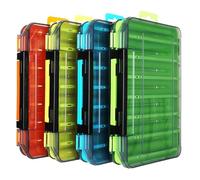 1PCS Fishing Lure Box 12/14 Compartments Double Sided Waterproof Fishing Bait Tackle Storage Boxes(EB202-Y)