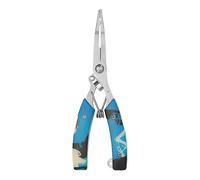 1Pcs Fishing Pliers Tool, Curved Forceps Fish Lip Gripper with Hook Remover Split Ring Line Cutter Multi Tool Fishing Accessories Tackle Kit for Flesh and Sea Fishing, Blue