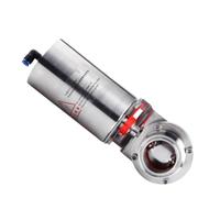 1pcs Fit Tube OD 19-51mm Tri Clamp 1.5" 2" 304 Stainless Steel Pneumatic Vertical Butterfly Valve