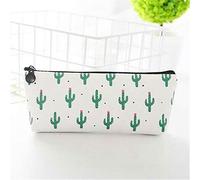 1pcs Flamingos Cactus Pencil Case Canvas School Supplies Kawaii Stationery Chancery School Cute Pencil Box Pen Bags,1pcs