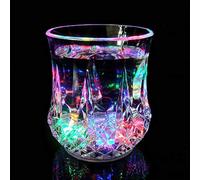 1pcs Flash Light Up Cups Glasses LED Automatic Water Liquid Activated Led Wine Glasses Party Luminous Cup Glowing Wine Glasses Disco Night Clubbing Bar Whisky Mug Beer Cup for Christmas (1 pack)