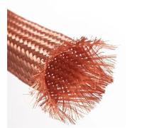 1PCS Flat Pure Copper Braid Cable Bare Copper Braid Wire Ground 2mm~28mm Copper Metal Shielding Braided Sleeving Cable Harness for DIY Crafts Jewelry Repairs Industry Electrical(6mm,1 Metre)