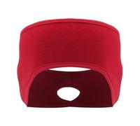 1PCS Fleece Ponytail Headband, Lightweight Winter Headband Ear Muff Polar Sport Band for Women Running Yoga Skiing Outside Sport Red