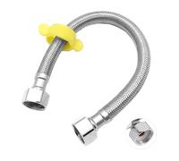 1PCS Flexible Pipe Contectors Elbow 1/2”(90°) x 1/2” BSP, 30cm Long Stainless Steel Braided Hose Pipes, Flexible Pipes for Bathroom, Kitchen, Toilet, Boilers, Plumbing(Size:30cm)