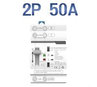 1PCS for ATS Dual Power Automatic Transfer Switch 3263A for 220VAC Power Switching from Main For Grid to Backup Generator with Safe Resistance (2P 50A)