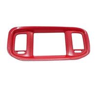 1pcs For Dodge For Charger 2015-2023 Car Interior Dashboard Dvd Navigation Screen Frame Cover Trim Decorative Accessories Car Moulding Strip(Red Carbon Fiber LOOK)