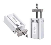 1pcs Free Mounting Nonrotatable Pneumatic Cylinder with Guide Rod Double Action with Magnet CDUK 6/10/16/20/25/32-Stroke 5-50mm(Stroke 10mm,CDUK 10)