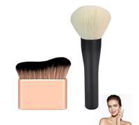 1Pcs Full Face Soft Powder Brush + 1Pcs Large Area Body Tanning Brush, Loose & Pressed Powder Fluffy Both Dry and Wet Purposes For Foundation Liquid and Loose Powder