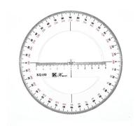 1Pcs Full Round Protractor, 360 Degree Plastic Measuring Tools Math Organic Semicircle Circle Protractor Drawing Template Design Tool Ruler, 10cm