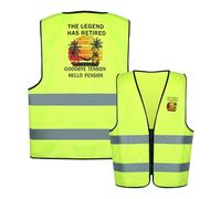 1pcs Funny Retirement Vest, Green Pink Reflective Safety, Retirement Gifts for Men, Retirement Decorations, Funny Gifts for Men, Farewell Party Gag Vest