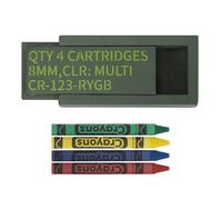 1PCS Funny Tactical Crayon Case,Crayons Favors Edible Crayons for Gifts, with 4 Mini Kids