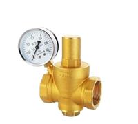 1pcs G 1/2" 3/4" 1" 2" Brass Water Pressure Reducing Maintaining Valve DN15/DN20/DN25/DN32 Regulator Adjustable Relief Valve Gauge(DN40,Without Gauge)