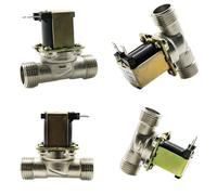 1PCS G1/2'' Brass Electric Solenoid Valve N/C 12v 24v 220v G3/4'' Water Air Inlet Flow Switch for Solar Water Heater Valve(1/2",220V)