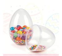1Pcs Giant Easter Eggs, Clear Jumbo Easter Fillable Eggs for Hiding Treats, Toys & Gifts, Empty Jumbo Plastic Eggs for Easter Egg Hunts, Party Favours, Basket Stuffers