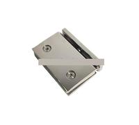 1pcs Glass Door Hinge Display Cabinet Upper and Lower Clamp Shower Room Accessories 360 Degrees Rotation Clip(Brushed)