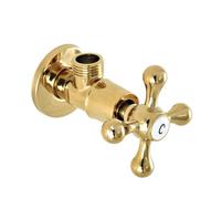 1Pcs Gold Color Brass Bathroom Faucet Angle Stop Valve 1/2"