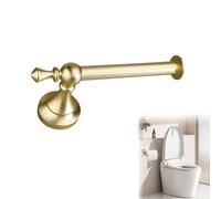 1PCS Gold Toilet Roll Holder Brushed Brass Toilet Roll Holder Aluminium Alloy Screw Wall Mounted Toilet Tissue Holder for Bathroom Kitchen Washroom Accessories
