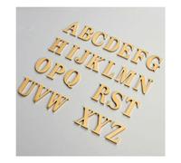 1Pcs Golden Brass Letters Wall Decoration/Door Plates, 45mm Retro Metal Hotel Dormitory Room Number Door Plates, Self-adhesive (Color : Letter S, Size : 4.5CM)