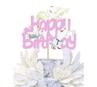 1Pcs Goose Cake Topper Swan Cake Topper Decorations Silly Birthday Toppers Baby Shower Theme Party Supplies Swan Cake Picks Themed Wedding Sursurprise Themed