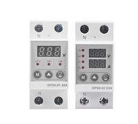 1pcs GPS8 Digital Over Current Protector Over Voltage Under Voltage Protective Device 40A 63A 80A 220VAC(GPS8-02-Down Wiring,40A)