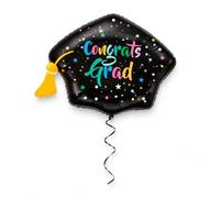 1Pcs Graduation Cap Balloons, Graduation Tin Foil Balloons, Graduation Decorations 2026, Congrats Grad Balloon for High School College Class of 2026 Congratulations Graduate Party Decoration