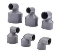 1Pcs Gray PVC Reducing Elbow Connector 25~63mm Garden Irrigation Water Pipe Adapter Aquarium Fish Tank Reducing Joint Pipe Fittings(40x20mm)