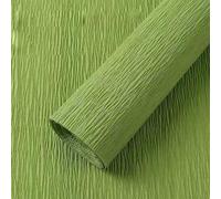 1Pcs Green Crepe Paper, 25x250cm Crepe Paper Roll for DIY Crafts Flowers Making